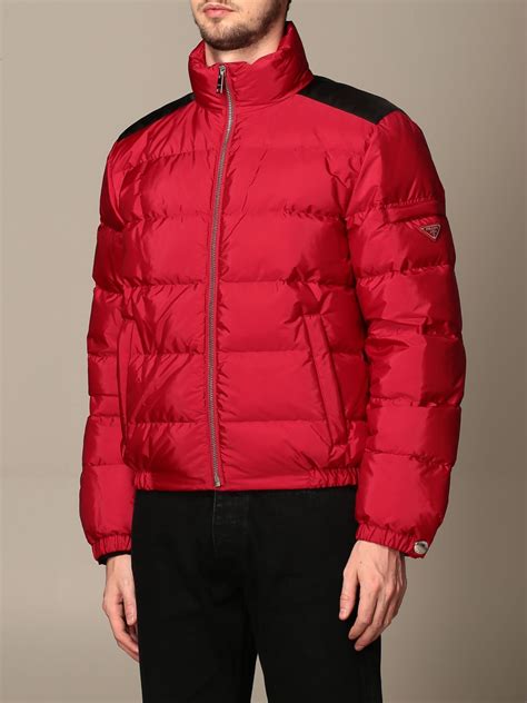 prada jacke schwarz rot|Prada.